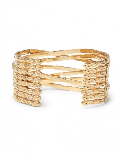 Gorgeous Gold-Plated Braided Cuff Style Bracelet by Gas Bijoux