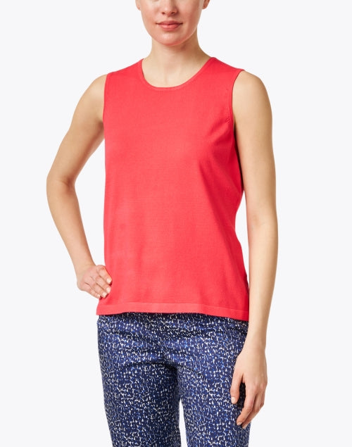 J'Envie Coral Pink Sleeveless Knit Women's Top