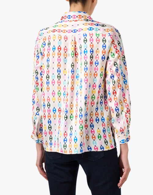 Vilagallo's Fashionable Irina Multi - Colored Printed Women's Blouse