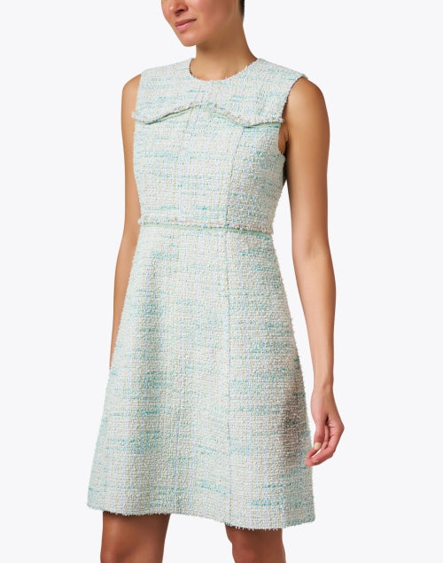 Fashionable Mint Green Tweed Women's Dress for Stylish Occasions