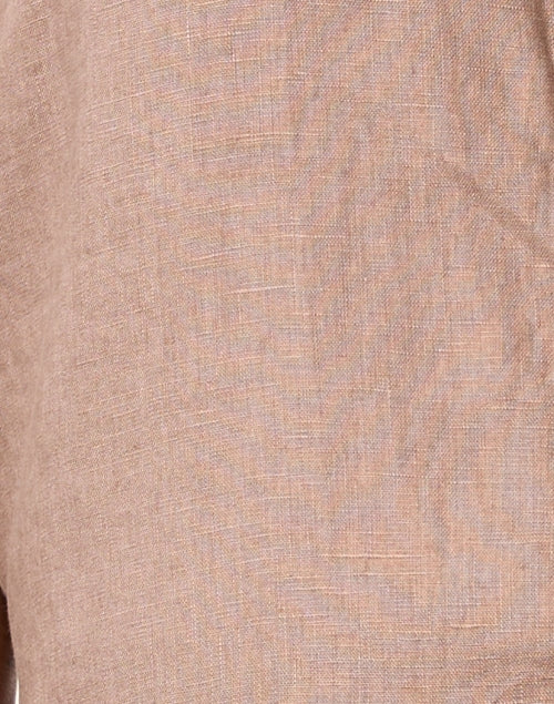 Stylish Taupe 100% Linen Tie-Back Vest Top for a Custom Fit