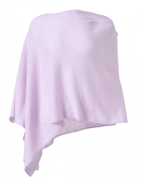 Soft Lavender Cashmere Poncho - Ruana Style Shawl