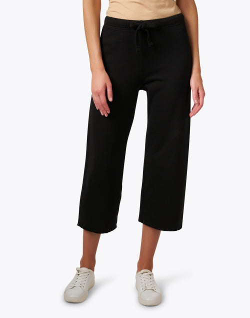 Stylish Catherine Black Wide-Leg Pull-On Sweatpants for Fashionable Lounging