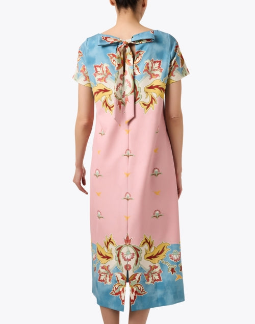 Stylish Adria Dress with Exquisite Pink and Blue Print