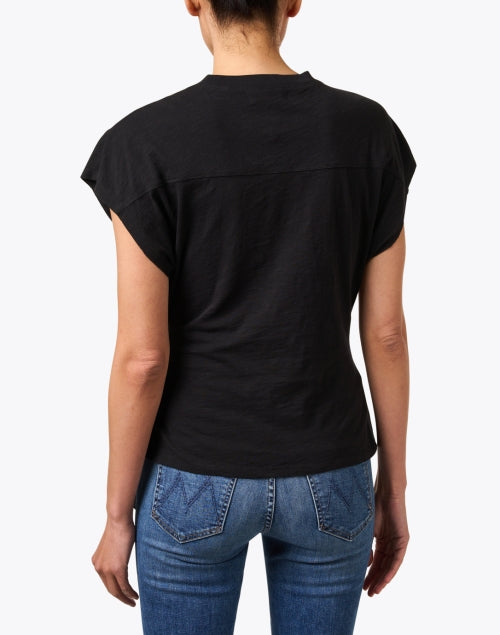 Stylish Nina 100% Cotton Black Top for Effortless Sophistication