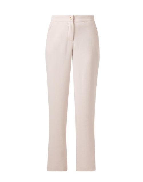 Stylish Beige Elastic - Waist Straight - Leg Weekend Pants