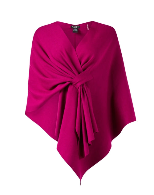 Stylish Magenta Knit Wrap with Modern Tab Closure for Cool Weather