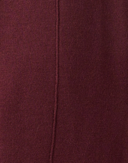 Elegant Bordeaux Red Pull-On Women's Equestrian-Style Trousers