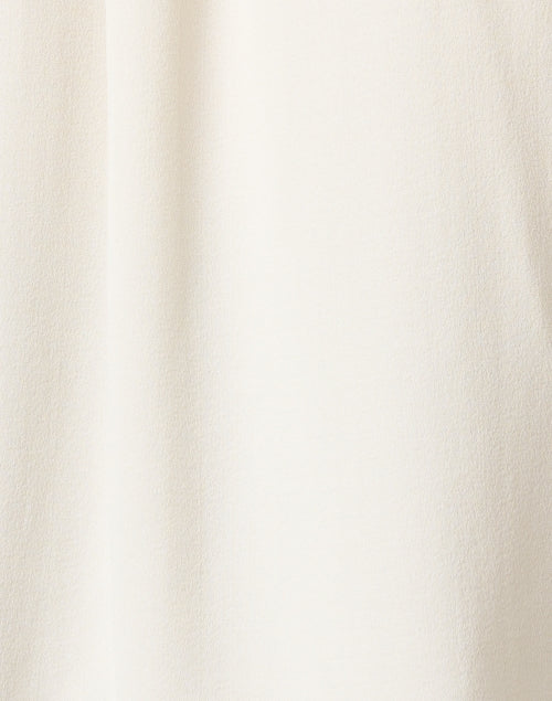 Exquisite Bone - White Silk Georgette Crepe Button - Down Top