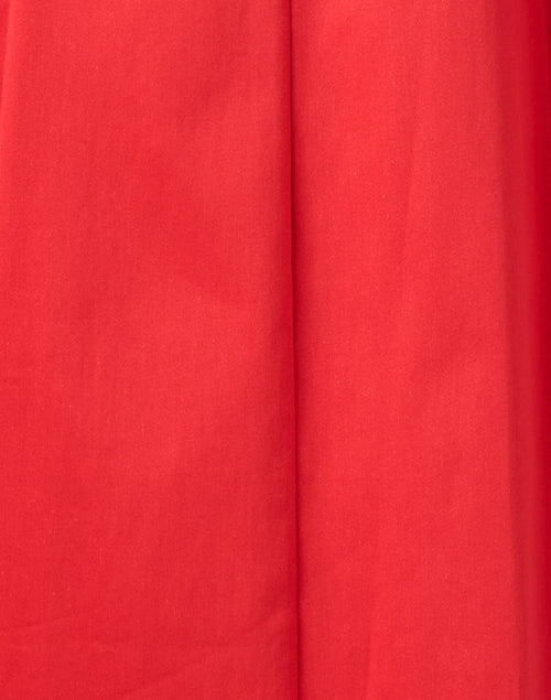 Stylish Red Cotton Poplin Grayson Fit-and-Flare Dress