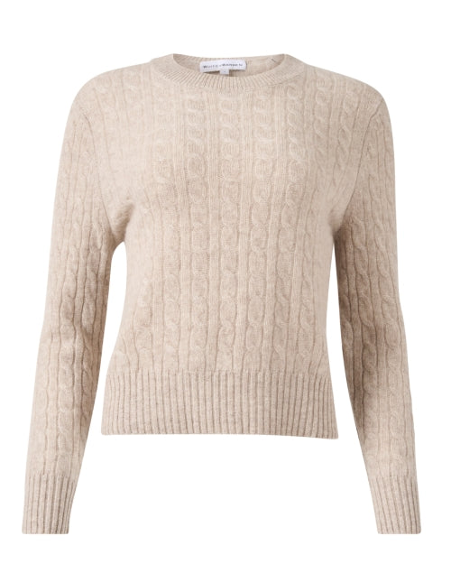 Beige Sandwisp Luxury Cashmere Women's Sweater - A Timeless Wardrobe Essential