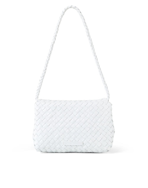 Stylish Billie White Hand - Woven Leather Shoulder Handbag