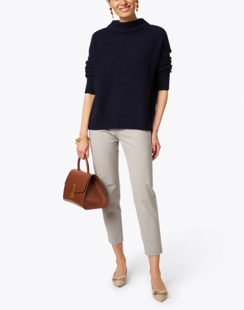 Navy-Colored Boiled Cashmere Men's/Female's Sweater for Fall Season