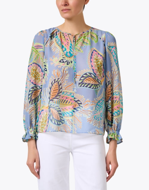 Elegant Women's Multi Paisley Pattern Print Blouse for Fashionable Look