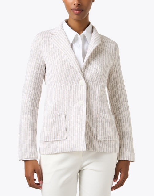 Stylish Beige Knit Salome Jacket for Weekday Elegance