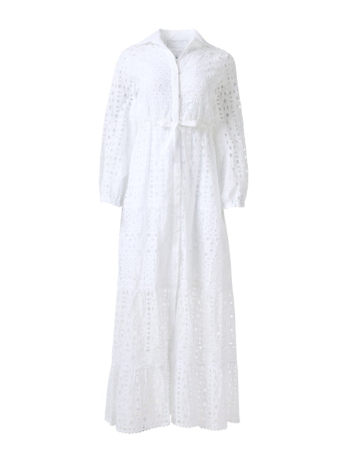 Stylish Nilo All - White Pure Cotton Women's Shirt Dress