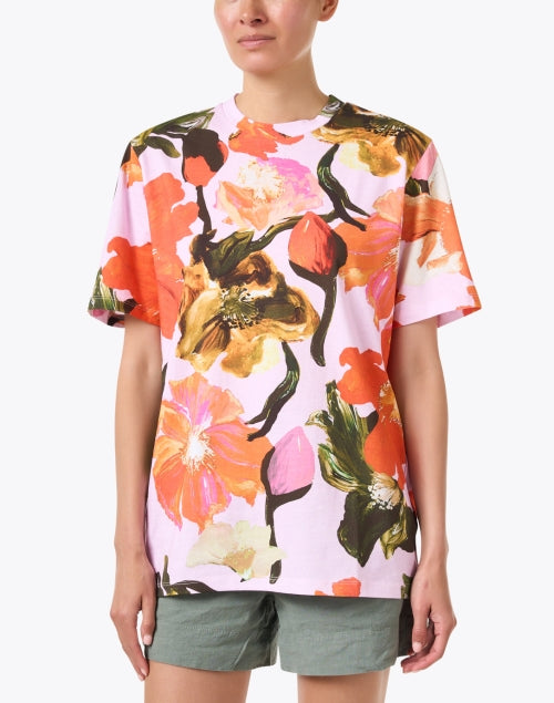 Margila Women's Pink Floral Patterned Casual Shirt