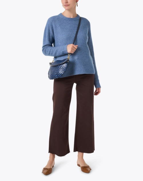 Stylish Blue Luxury Cashmere Pullover Sweater for All - Year Wear