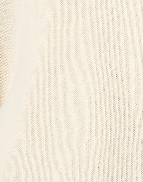 Weekend Max Mara Cream Base Blue Floral Cotton Blend Sweater
