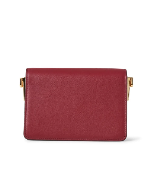 Stylish Mini Red Leather East/West Crossbody Bag for Fall