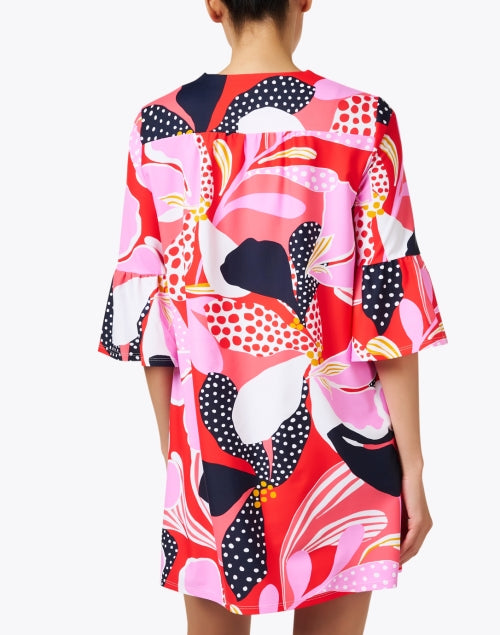 Kerry Red Multicolored Print Women's Casual Dress