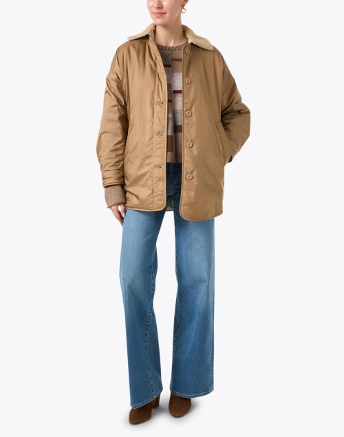 Weekend Max Mara Drava Reversible Autumn Winter Coat in Camel and Green Colors