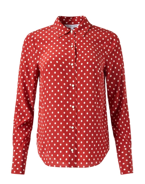 Stylish Red Dotted Monique Feminine Blouse