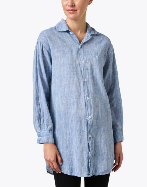 Marella Casual Longline Light Wash Cotton Button - Down Shirt for Everyday Wear