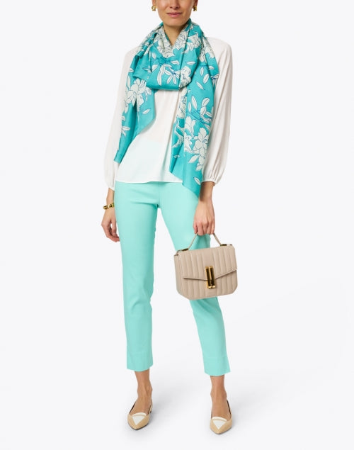 Stylish Seafoam Stretch Pull - On Pants for Modern Women