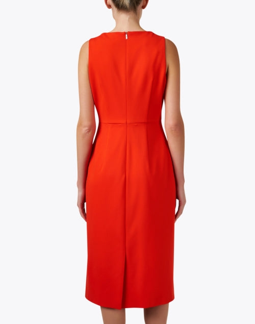 Stylish Orange Women's Sheath Midi Dress