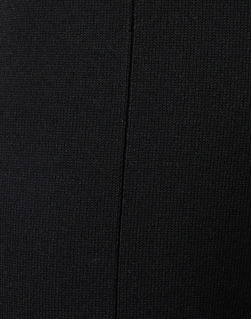 Black Lightweight Stretch Knit Wide Leg Pants for All - Day Comfort