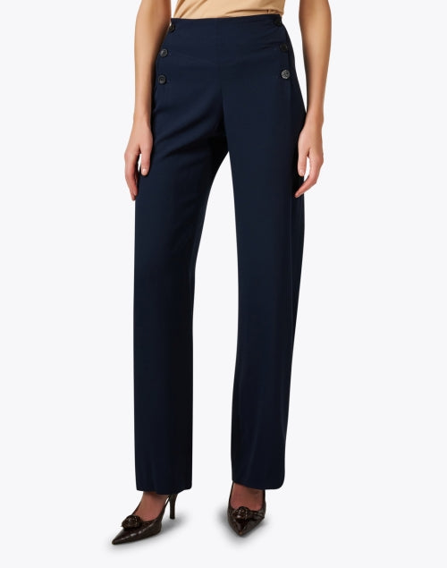 Navy Blue Straight - Leg Men's or Women's Trousers by Gabriel