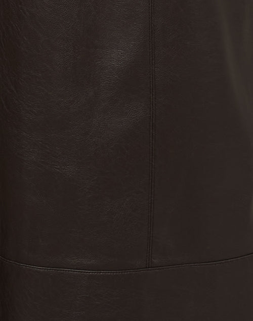 Odele Cropped Wide-Leg Brown Faux Leather Women's Pants