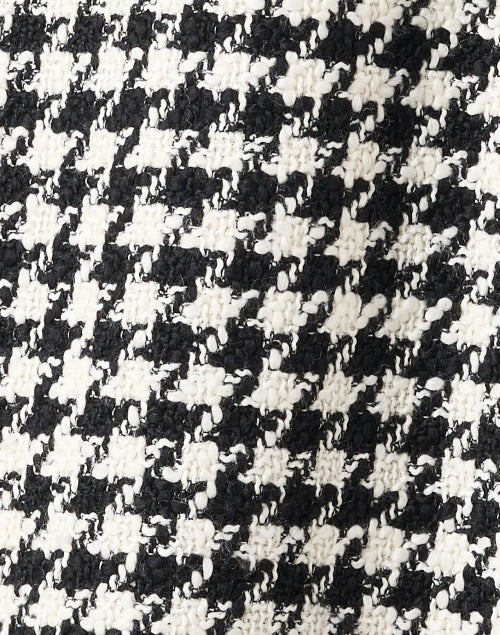 Stylish Oversized Black and White Twisted Houndstooth Multi Coat