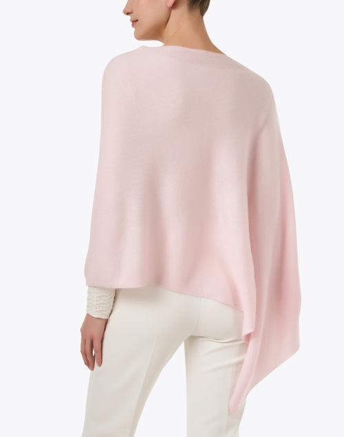 Soft Light Pink Cashmere Ruana Poncho for Cool Weather