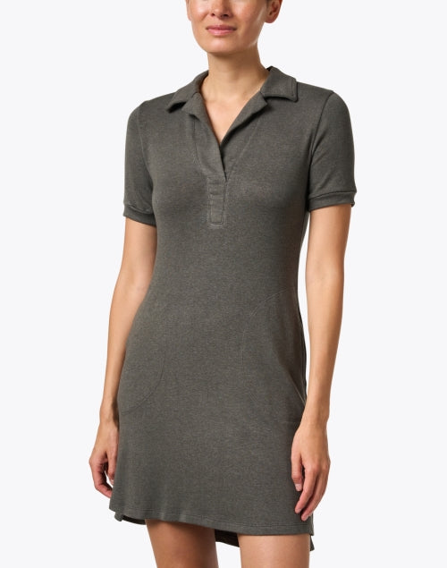 Gracen Women's Olive Green Knitted Casual Dress for Everyday Wear