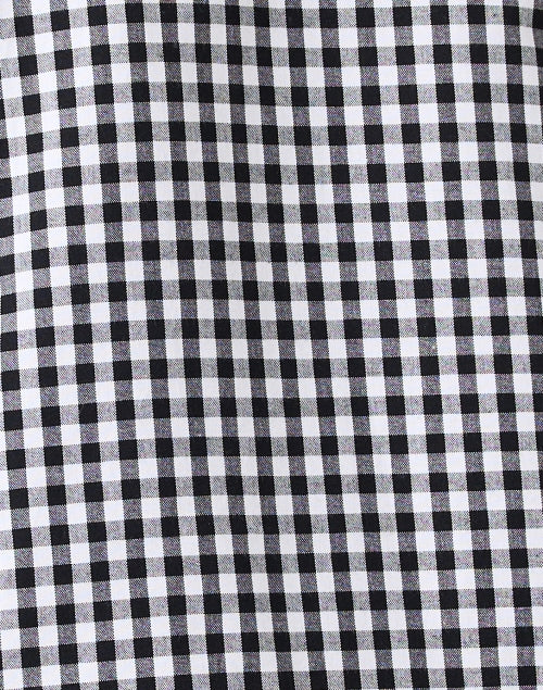Stylish Black and White Gingham Cotton Twill Shirt Jacket