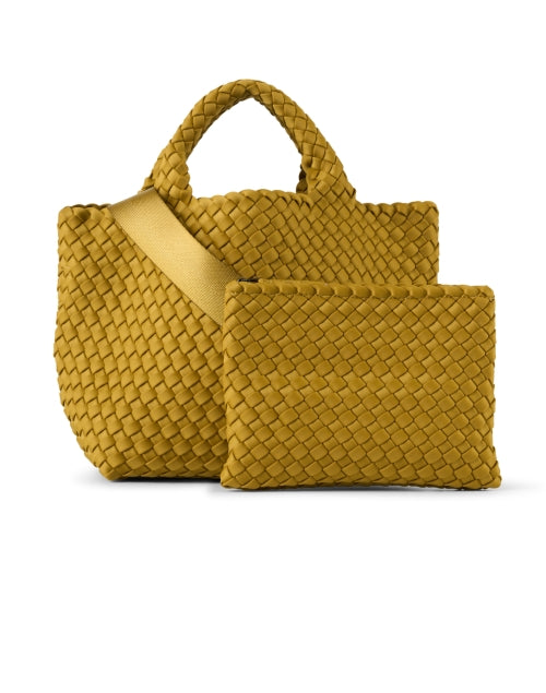 Stylish Small Chartreuse Handwoven St. Barths Handbag for City Girls