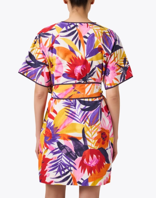 Stylish Doris Multi - Printed 100% Cotton Women's Dress for Warm Weather