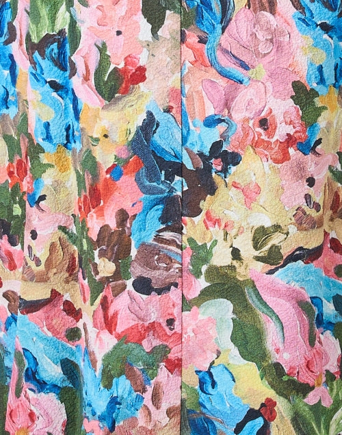 Stylish Women's Multi-Flower Print A-Line Dress