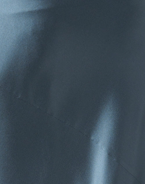 Elegant Teal Silk Midi A-Line Skirt by Eileen Fisher
