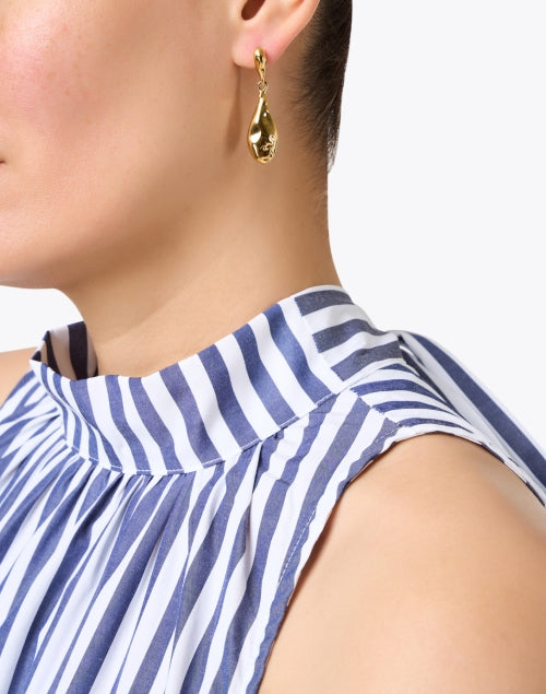 Exquisite 14k Gold-Plated Brass Teardrop Post-Back Earrings by Alexis Bittar