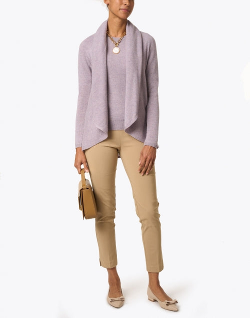 Camel Stretch Signature Pull-On Ankle-Length Straight-Leg Pants
