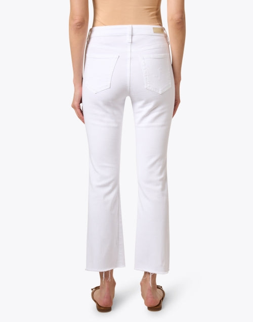 AG Farrah Women's White Bootcut Cropped Stretch Denim Jeans