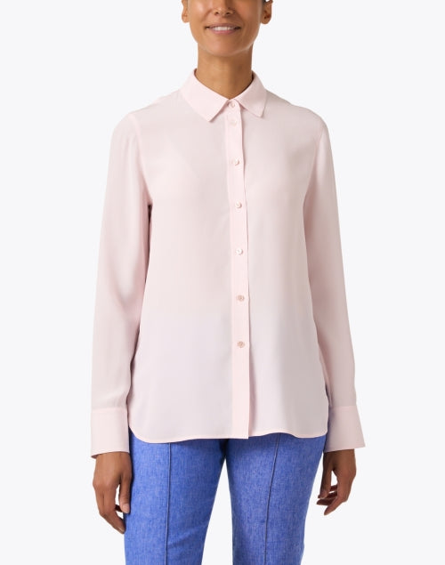 Gorgeous Ballet Soft Pink 100% Silk Blouse for New Season