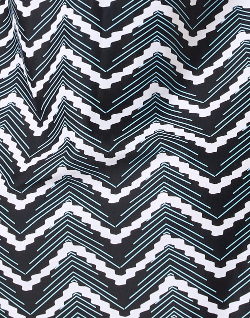 Kristen Classic Black Chevron Patterned Mini Women's Dress