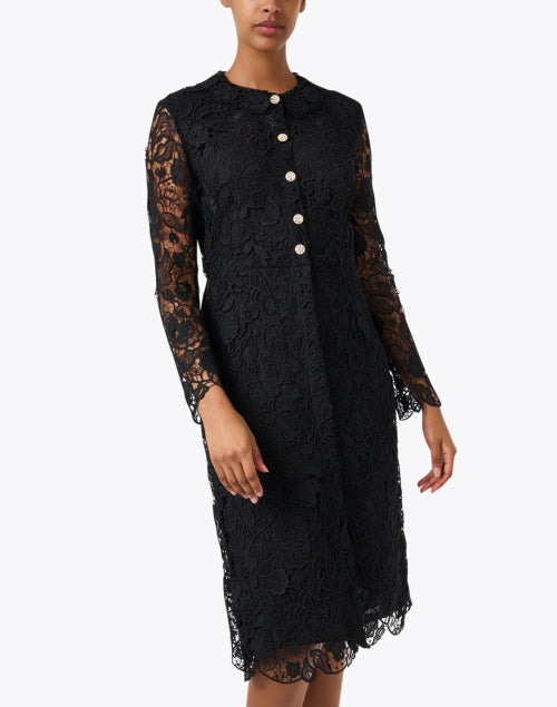 Stylish Women's Black Lace Evening Dress