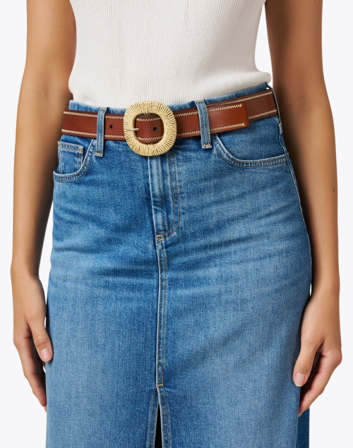 Stylish Francesca Brown Leather Fashion Belt for a Chic Look