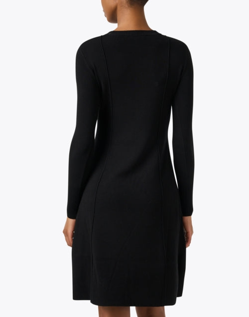 Stylish Uscio Black Knit Women's Evening Dress