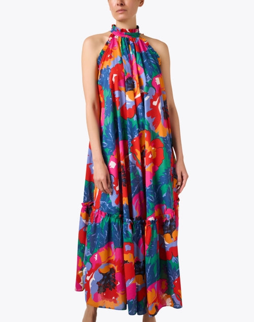 Stylish Melinda Multi - Patterned Halter Summer Dress